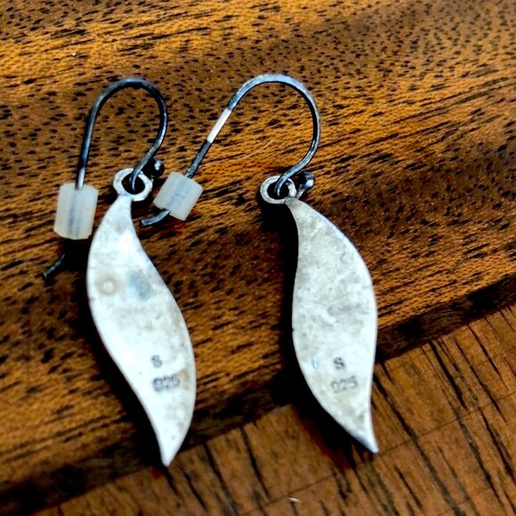 Sterling Silver Swarovski pave crystal french wire earrings - Picture 1 of 12